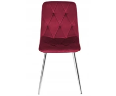 Lugano BORGO VELVET BURGUNDY Sidabrinis minkšta kėdė