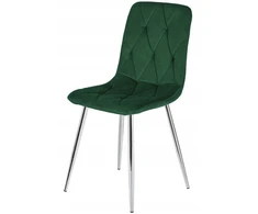 Lugano BORGO VELVET Žalias FOREST Sidabrinis minkšta kėdė