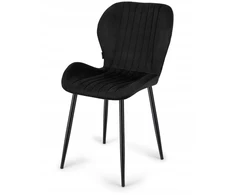 Lugano MONTI VELVET Juodas minkšta kėdė