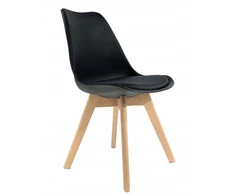Lugano MONZA Juodas skandinaviška kėdė - Juodas Fabric II