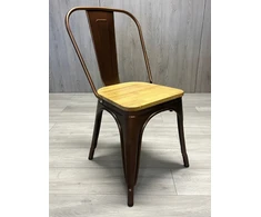 Lugano Tolix Paris palėpės metalinė sodo plieno restorano kėdė Retro