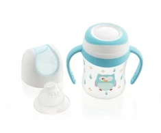 Lulabi Owl puodelis 120 ml mėlynas