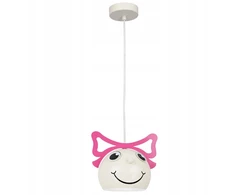 Luminex Lampa Dziecięca Bambini su Kokardą E27 15W Krem/Róż