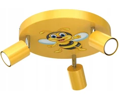 Luminex Lampa Sufitowa FUN Geltonas 3xGU10 Pszczoła Do Pokoju Dziecka