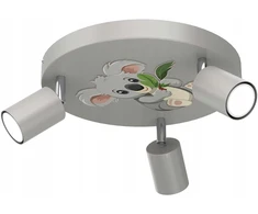 Luminex Lampa Sufitowa FUN Pilka 3xGU10 Koala Do Pokoju Dziecka