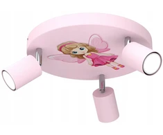 Luminex Lampa Sufitowa FUN Rožinė 3xGU10 Fėja Do Pokoju Dziecka