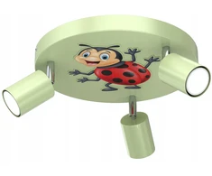 Luminex Lampa Sufitowa FUN Žalias 3xGU10 Do Pokoju Dziecka