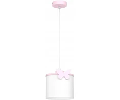 Luminex Lampa Wisząca SWEET Rožinė Baltas Abażur do pokoju dziecka dziewczynki motyl