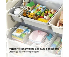 Lumpurini REGAŁ POJEMNIKI PLASTIKOWE DUŻY ORGANIZER NA ZABAWKI MEBLE DLA DZIECI