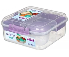 Lunch konteineris Bento Cube 1,25l SISTEMA bez BPA violetinė