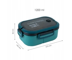 Lunchbox su przegródkami 3 komorowy śniadaniówka ze sztućcami 1200ml KITE