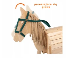 Lupilu Medinis sodo arkliukas vaikiškas, 100 cm, kilnojama galva, DIDELIS GARVĖLĖ