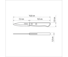 Lupimo peilis Polywood Tramontina ašmenys 7.6cm su juoda PP rankena