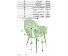Lux Dom Furniture KĖDĖ SU PAGALVE VALGOMUI SVETAINEI Veliūras, NAVY MĖLYNA, AUKSINĖS KOJOS