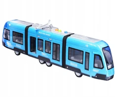 Luxma Didelis mėlynas tramvajus su garsu ir šviesomis, 44 cm