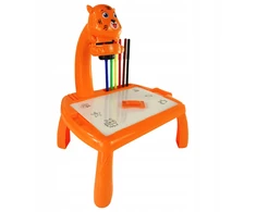 Luxma LED piešimo projektorius - tigro staliukas su žymekliais ir 24 kūrybiniais raštais