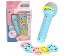 Luxma Mini rankinis projektorinis žibintuvėlis 2in1 mėlynas vaikams 7606N