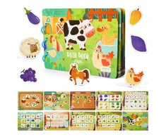 Luxma Montessori knyga Velcro farm DIY Edukacinis ir kūrybinis vaikams