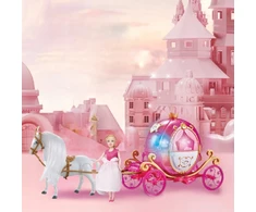 Luxma Vežimėlis su lėle ir EIKŠČiančiu arkliu | Princesės garso šviesų rinkinys