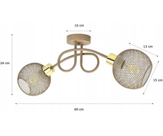 Lubinis šviestuvas Luxolar LAMPA SUFITOWA PLADON DO POKOJU DZIECI SYPIALNIA BEŻOWA KREM KASZMIR ECRU