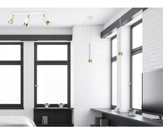 Lubinis šviestuvas Luxolar Lampa Sufitowa SPOT Tuby Metal Balta Złot LED GU10