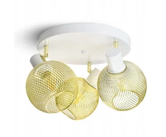 Luxolar Lampa Sufitowa Żyrandol Plafon Gold Globe 488-EG3 LED 3xE27 LED Ruchome