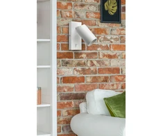 Luxolar Sieninės lempos šviestuvas su jungiklio vamzdeliu Metalinis SPOT LED GU10 Baltas