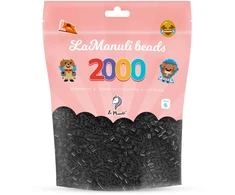 Lyginimo karoliukai Juodas 2000 karoliukai 5mm La Manuli atsarginis rinkinys