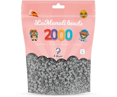 Lyginimo karoliukai Pilkas 2000 karoliukai 5mm La Manuli atsarginis rinkinys