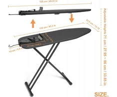 LYGINIMO LENTA 110X34CM SULANKSTAMAS REGULIUOJAMO AUKŠČIO RANKENA JUODA