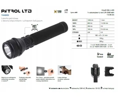 Mactronic 1000lm įkraunamas žibintuvėlis su įkrovimo stotele PATROL LTD THH0055
