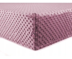 Mae Duze Prześcieradło su gumką minky róż retro materac 140x200cm nie kulkuje się
