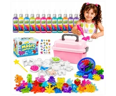Magic Jelly Glue vandens geliai 30in1 XXL plastilino kūrybinis 3D rinkinys