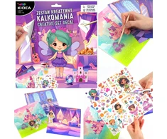 Magic KIDEA Decal Creative Set TRANSFER lipdukai MERGAITĖMS