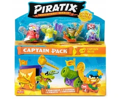 Magicbox „Piratix Adventure World“ auksinio lobio rinkinys: 4 kapitonų figūrėlės + priedai