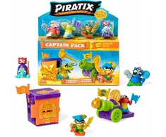 Magicbox „Piratix Adventure World“ auksinio lobio rinkinys: 4 kapitonų figūrėlės + priedai