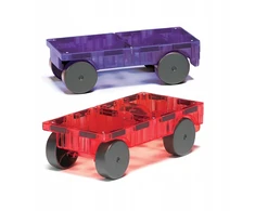 Magna Tiles Automobilių 2 elementų išplėtimo rinkinys Raudona ir violetinė MAGNA-PLYTELĖS