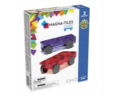 Magna Tiles Automobilių 2 elementų išplėtimo rinkinys Raudona ir violetinė MAGNA-PLYTELĖS