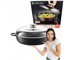 MAGNATO GILIŲJŲ KEPTUVĖS SU DANGIU 28 CM ALIUMINIO DUJŲ INDUKCINĖ AMBITION
