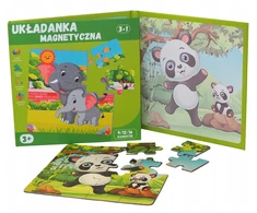MAGNETINĖ DĖLĖS GYVŪNŲ ZOO QBI VAIKAMS LOGINĖ DOVANA LENKŲ KALBoje