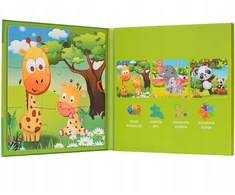 MAGNETINĖ DĖLĖS GYVŪNŲ ZOO QBI VAIKAMS LOGINĖ DOVANA LENKŲ KALBoje