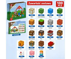 Magnetinės kaladėlės 100 vnt gyvūnų namelis 3D kubeliai vaikams 3+