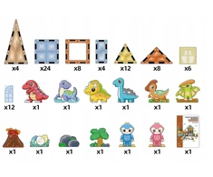 Magnetinės kaladėlės Click4toys, įvairių spalvų
