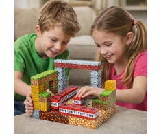 Magnetinės plytos 100 vnt. 3D statybinių plytų rinkinys + 2 figūrėlės
