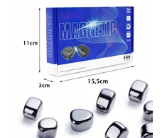 MAGNETINIAI AKMENYS MAGNETINIAI ŠAMATŲ ŽAIDIMAI 60 KAMULIŲ LAIKOMOJI LINKSMĖ