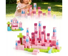 MAGNETINIAI BLOKAI 213 EL CASTLE MERGAITĖS KONSTRUKCIJOS KUBAS