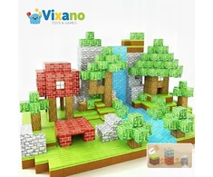 MAGNETINIAI BLOKAI MINECRAFT PREMIUM STYLE RINKINYS po 100 vnt.