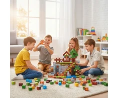 MAGNETINIAI BLOKAI MINECRAFT PREMIUM STYLE RINKINYS po 100 vnt.