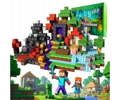 MAGNETINIAI BLOKAI MIX MINECRAFT 200 ELEMENTS RINKINYS KUBŲ BLOKAI
