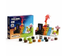 Magnetiniai blokeliai - 120 vnt Magnet Block Cubes Town Protal